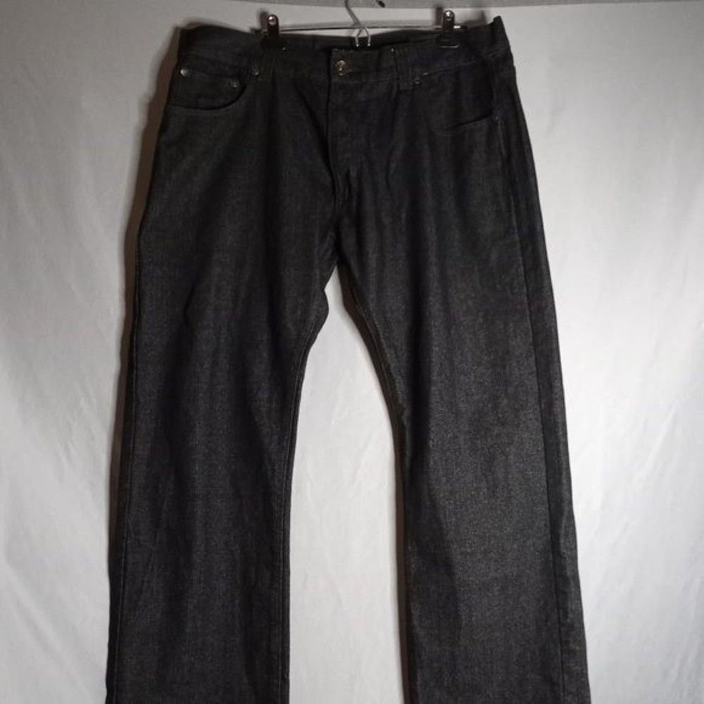 MBN Gear Straight Leg Jeans Blackish w/Brown Stitching Men's Size 40x30